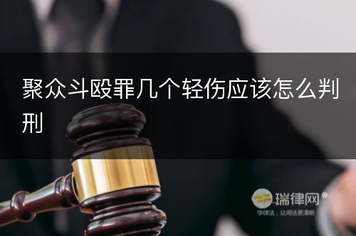 聚众斗殴罪几个轻伤应该怎么判刑