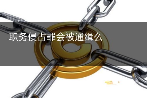 职务侵占罪会被通缉么