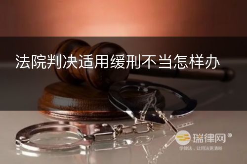 法院判决适用缓刑不当怎样办