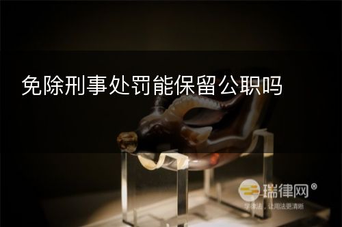 免除刑事处罚能保留公职吗