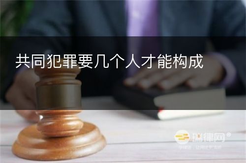 共同犯罪要几个人才能构成