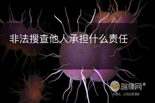 非法搜查他人承担什么责任