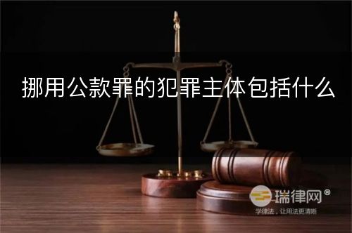 挪用公款罪的犯罪主体包括什么