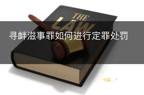 寻衅滋事罪如何进行定罪处罚