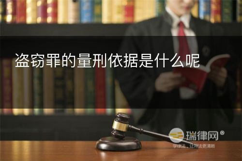 盗窃罪的量刑依据是什么呢