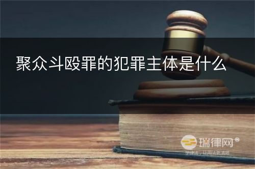 聚众斗殴罪的犯罪主体是什么