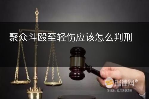 聚众斗殴至轻伤应该怎么判刑