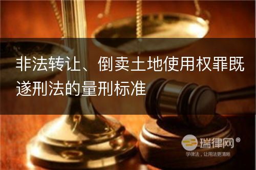 非法转让、倒卖土地使用权罪既遂刑法的量刑标准