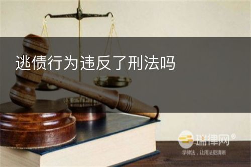 逃债行为违反了刑法吗