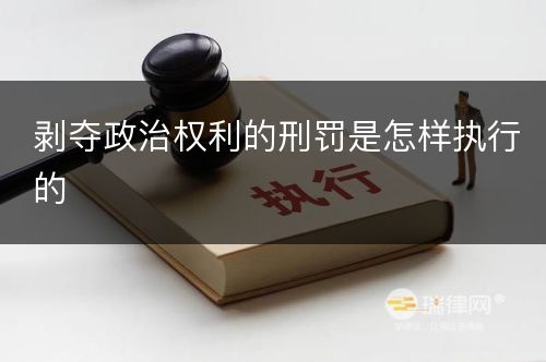 剥夺政治权利的刑罚是怎样执行的