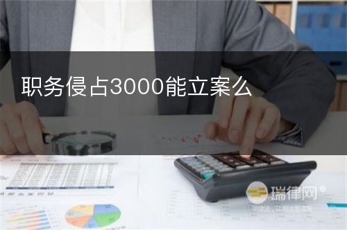 职务侵占3000能立案么