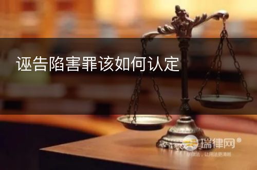 诬告陷害罪该如何认定