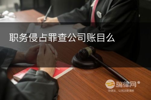 职务侵占罪查公司账目么