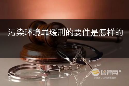 污染环境罪缓刑的要件是怎样的