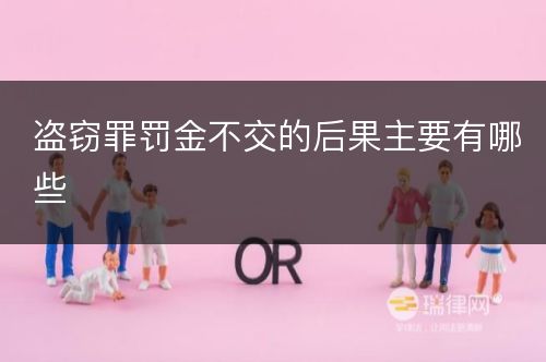 盗窃罪罚金不交的后果主要有哪些