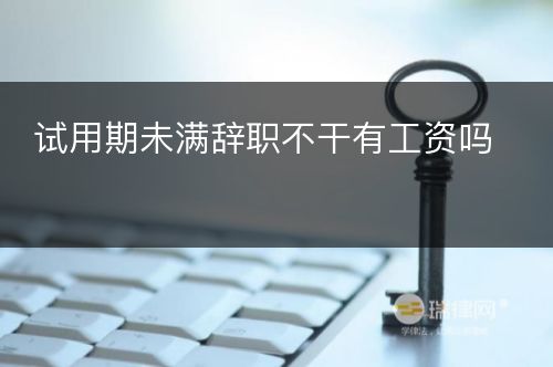 试用期未满辞职不干有工资吗