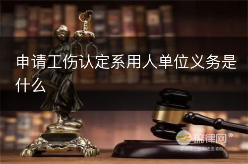 申请工伤认定系用人单位义务是什么