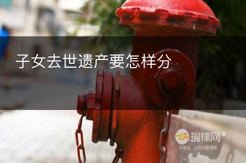 子女去世遗产要怎样分