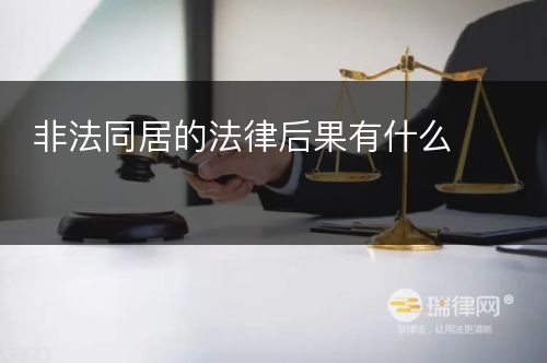 非法同居的法律后果有什么