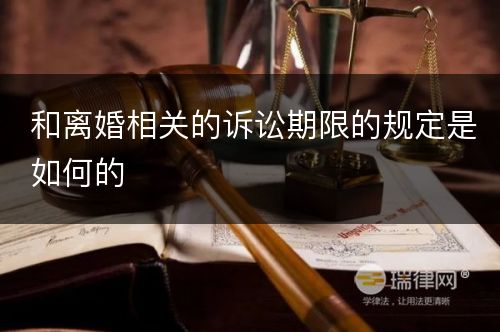 和离婚相关的诉讼期限的规定是如何的