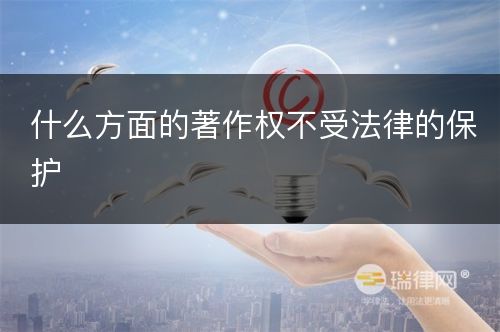 什么方面的著作权不受法律的保护