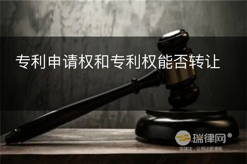 专利申请权和专利权能否转让