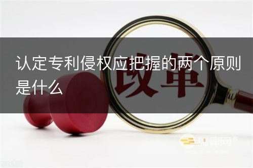 认定专利侵权应把握的两个原则是什么