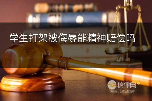 学生打架被侮辱能精神赔偿吗