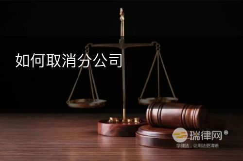 如何取消分公司