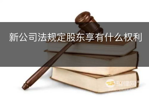 新公司法规定股东享有什么权利