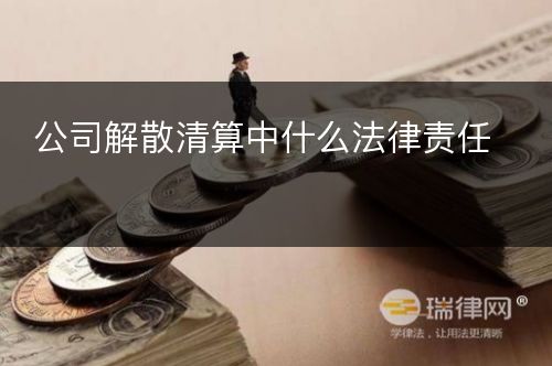 公司解散清算中什么法律责任