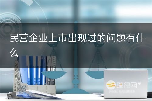 民营企业上市出现过的问题有什么