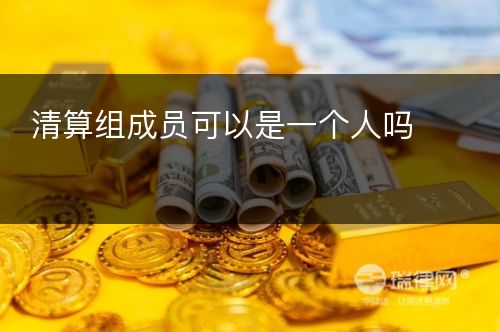 清算组成员可以是一个人吗