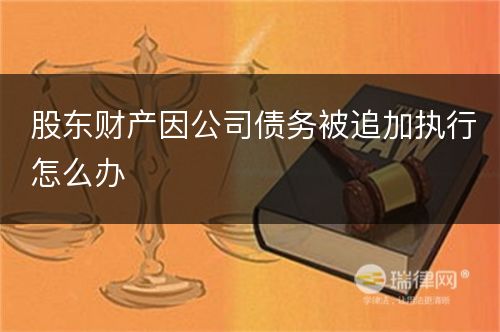 股东财产因公司债务被追加执行怎么办