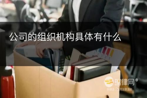 公司的组织机构具体有什么