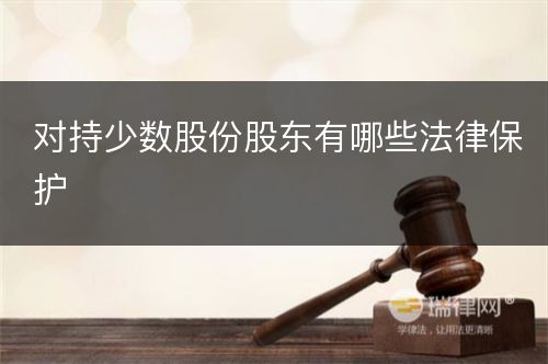 对持少数股份股东有哪些法律保护