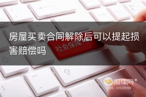 房屋买卖合同解除后可以提起损害赔偿吗