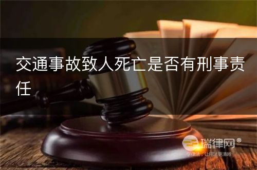 交通事故致人死亡是否有刑事责任