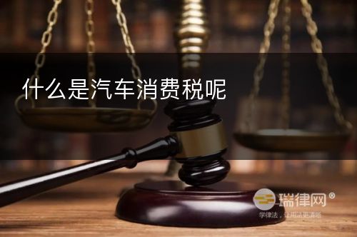 什么是汽车消费税呢