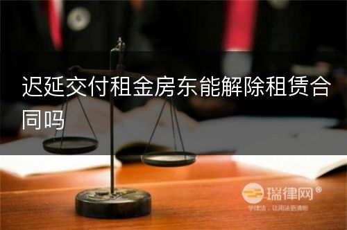 迟延交付租金房东能解除租赁合同吗