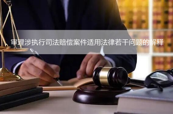 审理涉执行司法赔偿案件适用法律若干问题的解释