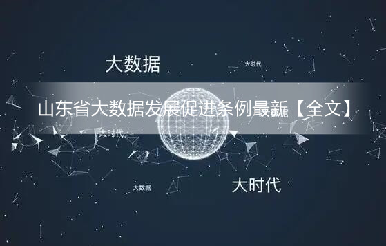 山东省大数据发展促进条例最新【全文】