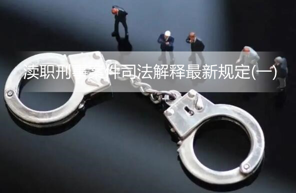 渎职刑事案件司法解释最新规定(一)