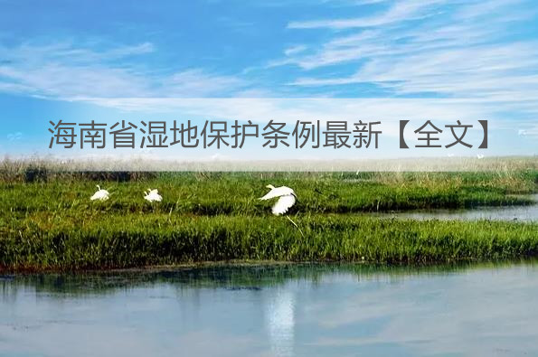 海南省湿地保护条例最新【全文】